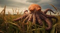 Octopus Grazing In Field: Stunning Unreal Engine Rendered Image