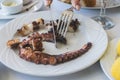 Octopus in a Greek restaurant Royalty Free Stock Photo