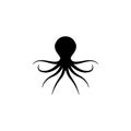 Octopus icon flat vector illustration Royalty Free Stock Photo
