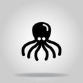 Octopus icon or logo in glyph