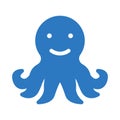 Octopus vector glyph color  icon Royalty Free Stock Photo