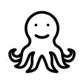 Octopus vector thin line  icon Royalty Free Stock Photo