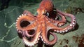 Octopus in its natural habitat on the seabed Royalty Free Stock Photo