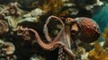 Octopus in its natural habitat on the seabed Royalty Free Stock Photo