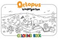 Octopus kindergarten coloring book