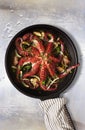 Octopus Lagareiro style. Portuguese cuisine Royalty Free Stock Photo