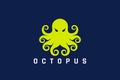 Octopus Logo Funny Angry Kraken Seafood Restaurant Zoo Vector Design Concept