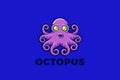 Octopus Logo Funny Scary Surprised Kraken Seafood Restaurant Zoo Vector Design Concept