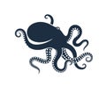 Octopus logo. Isolated octopus on white background