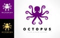 Octopus logo vector. Logo design vector illustration. Royalty Free Stock Photo
