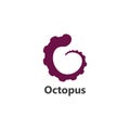 Octopus. Logo. Vector illustration Royalty Free Stock Photo