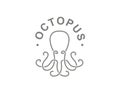 Octopus logo - vector illustration. Emblem design