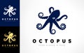 Octopus logo vector. Logo design vector illustration. Royalty Free Stock Photo