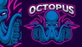 Octopus Mascot Badge