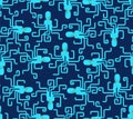 Octopus pattern seamless. devilfish background. poulpe texture. Baby fabric ornament Royalty Free Stock Photo