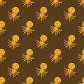 Octopus pattern seamless. Devilfish background. Poulpe vector or