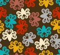 Octopus pattern seamless. poulpe background. devilfish ornament. Vector texture Royalty Free Stock Photo