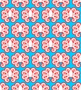 Octopus pattern seamless. poulpe background. devilfish ornament. Vector texture