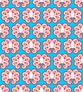Octopus pattern seamless. poulpe background. devilfish ornament. Vector texture Royalty Free Stock Photo