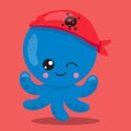 Octopus pirate blue 01