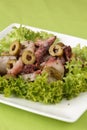 Octopus salad with olives Royalty Free Stock Photo