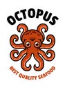 Octopus Seafood Mascot Logo Royalty Free Stock Photo