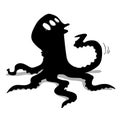 Octopus shadow monster with black tentacles