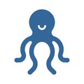 Octopus sign icon. Poulpe symbol. Sea animal Vector illustration Royalty Free Stock Photo
