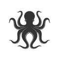 Octopus sign isolated on white background