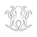 Octopus sign isolated on white background