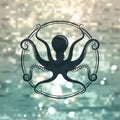 Octopus Symbol in Circle