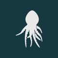 Octopus symbol vector icon illustration