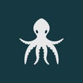 Octopus symbol vector icon illustration