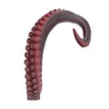 Octopus Tentacle on white. 3D illustration Royalty Free Stock Photo