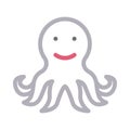 Octopus vector color line  icon Royalty Free Stock Photo