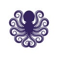 octopus vector icon illustration Royalty Free Stock Photo