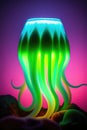 Octopuses are sea animals famous is natural flame. Ai generated.