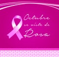 Octubre se Viste de Rosa, October Wears Pink Spanish text, Breast Cancer Awareness Month design.