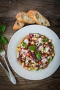 Octupus and chickpeas salad Royalty Free Stock Photo