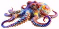 A live octupus, octopus, squid (Octopoda) in its free habitat