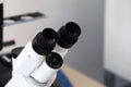 Ocular microscope isolated in lab for study Royalty Free Stock Photo