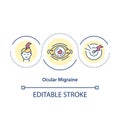 Ocular migraine concept icon