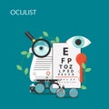 Oculist concept vector flat style design illustration