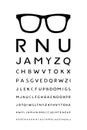 Oculist letters in many sizes