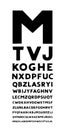 Oculist letters in many sizes