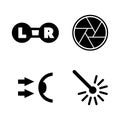 Oculist, Optometry. Simple Related Vector Icons