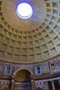 The dome of Pantheon ancient building Rome Italy Royalty Free Stock Photo