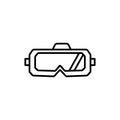 Virtual reality line icon. simple illustration. mobile concept app line icon and web design. Editable stroke. Royalty Free Stock Photo