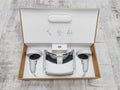 Oculus Quest 2 virtual reality headset in its box Royalty Free Stock Photo