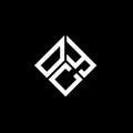 OCY letter logo design on black background. OCY creative initials letter logo concept. OCY letter design Royalty Free Stock Photo